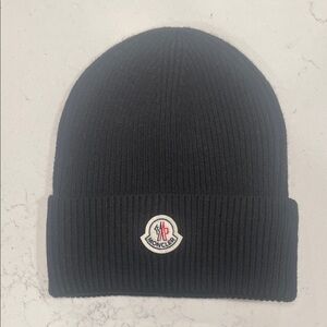 Moncler Classic Black Knit Beanie